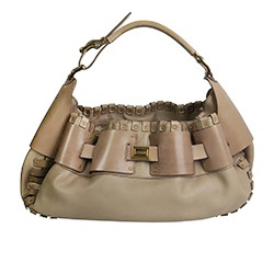 Shoulder Hobo Bag,Leather,Taupe,M,ITPELFAB12SCA,1